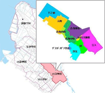 吉身地区地図
