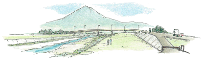 イラスト：河川景観軸イメージ図