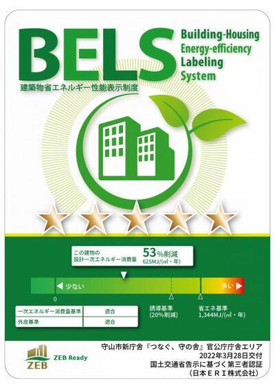 イラスト：建築物省エネルギー性能表示制度（BELS）　「ZEBready」認証