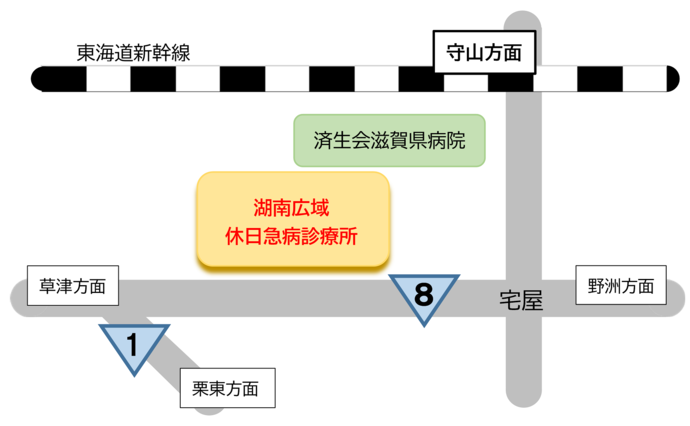 湖南広域休日急病診療所の地図