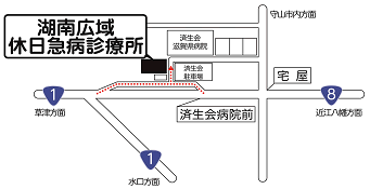 湖南広域休日急病診療所の地図