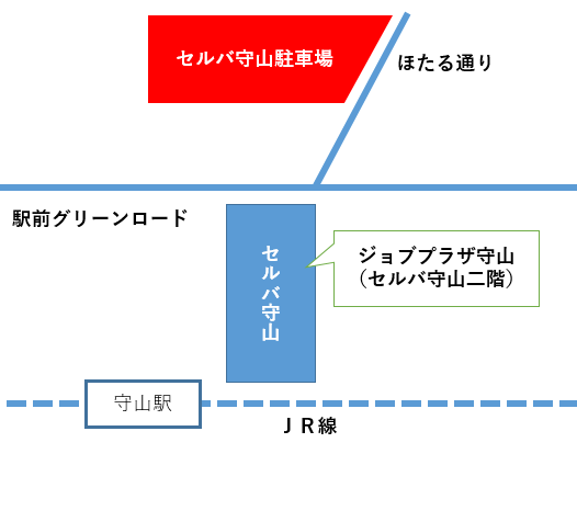 地図：セルバ守山駐車場案内図