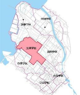 玉津学区の位置の地図