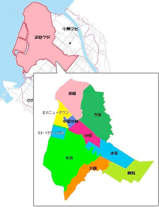 速野学区地図