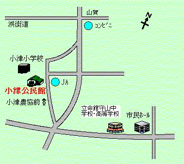 地図：小津公民館　案内図