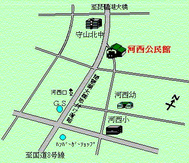 地図：河西公民館　案内図