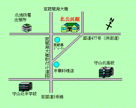 地図：北公民館　案内図