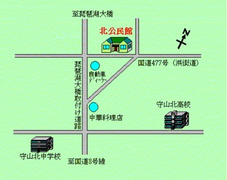地図:北公民館 案内図