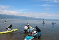 琵琶湖を満喫する参加者の写真