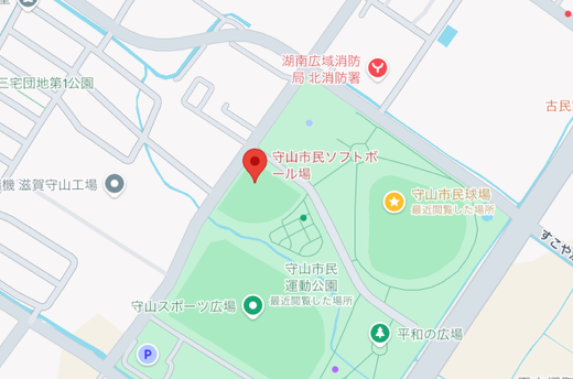 守山市ソフトボール場地図