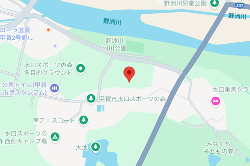 甲賀市水口スポーツの森陸上競技場地図